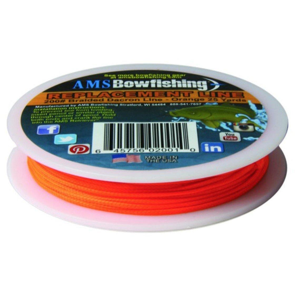 Braided Orange Bowfishing Line (25 yard-200lb.) - James River Archery